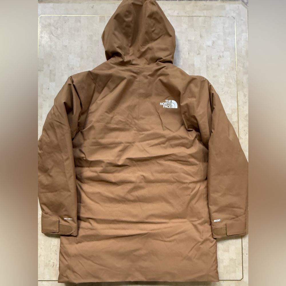 The North Face Mountain Range Down Parka 600 Men's Sz M Utility Brown NWT $400 - Picture 9 of 16